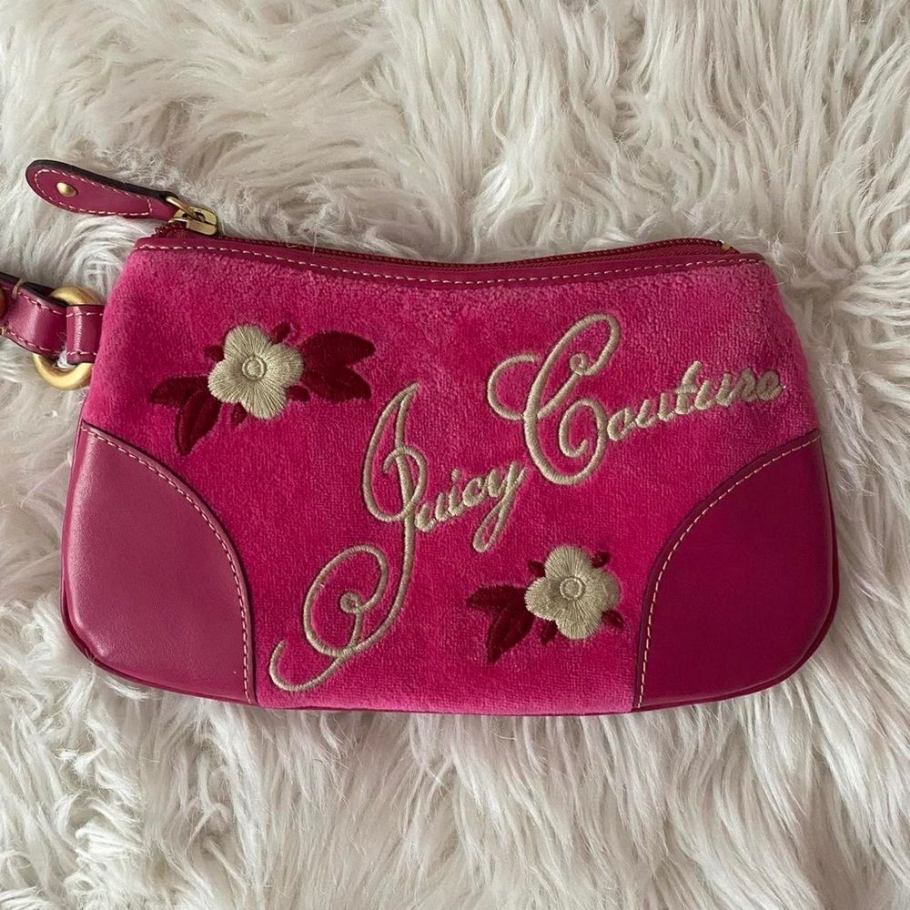 Y2K Pink Terry Cloth Juicy Couture Wristlet